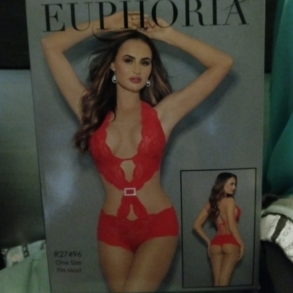 Red lace lingerie